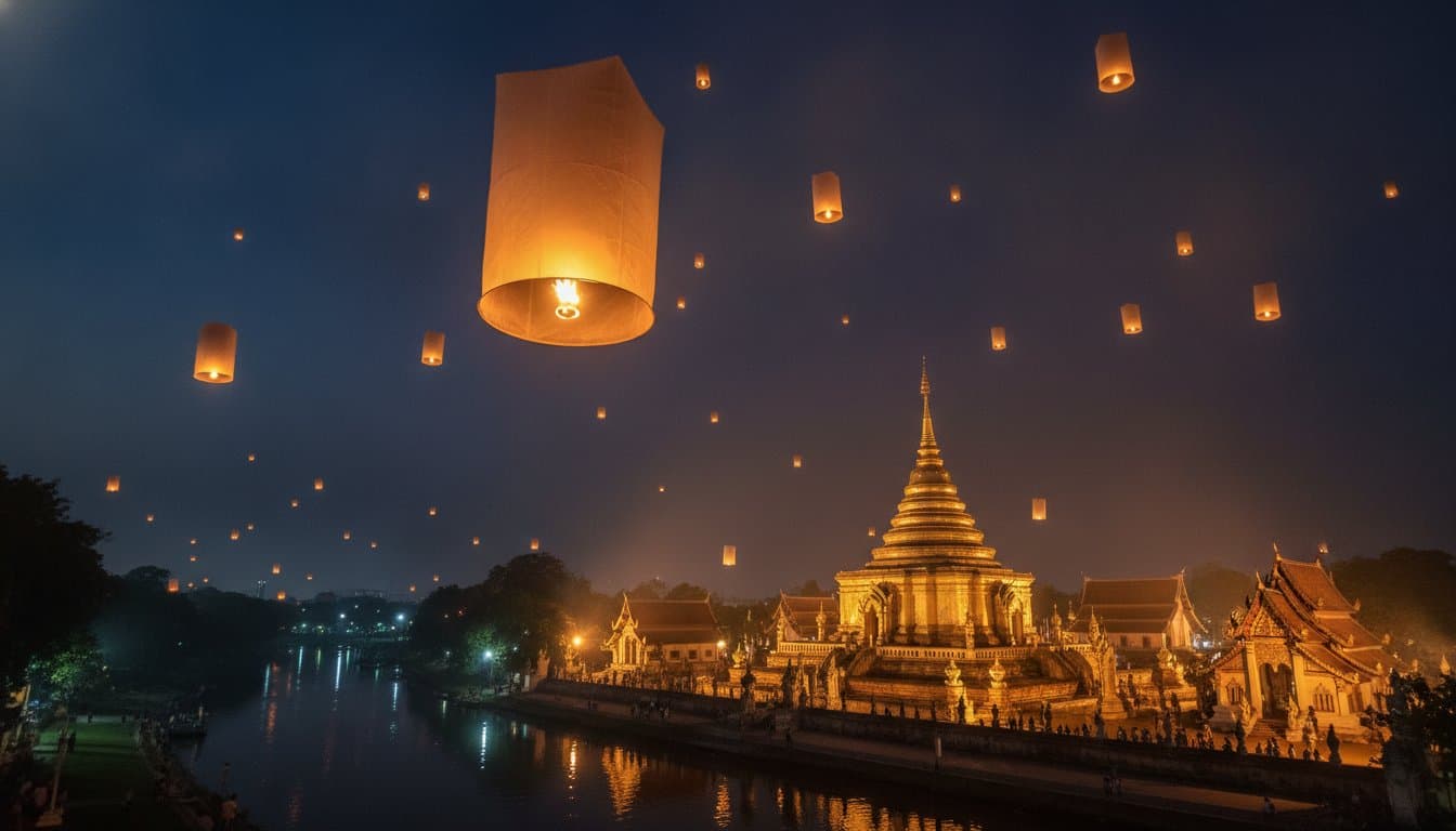 ลอยกระทง ยี่เป็ง เชียงใหม่ 2026 วันไหน + เที่ยวเหนือหน้าหนาว